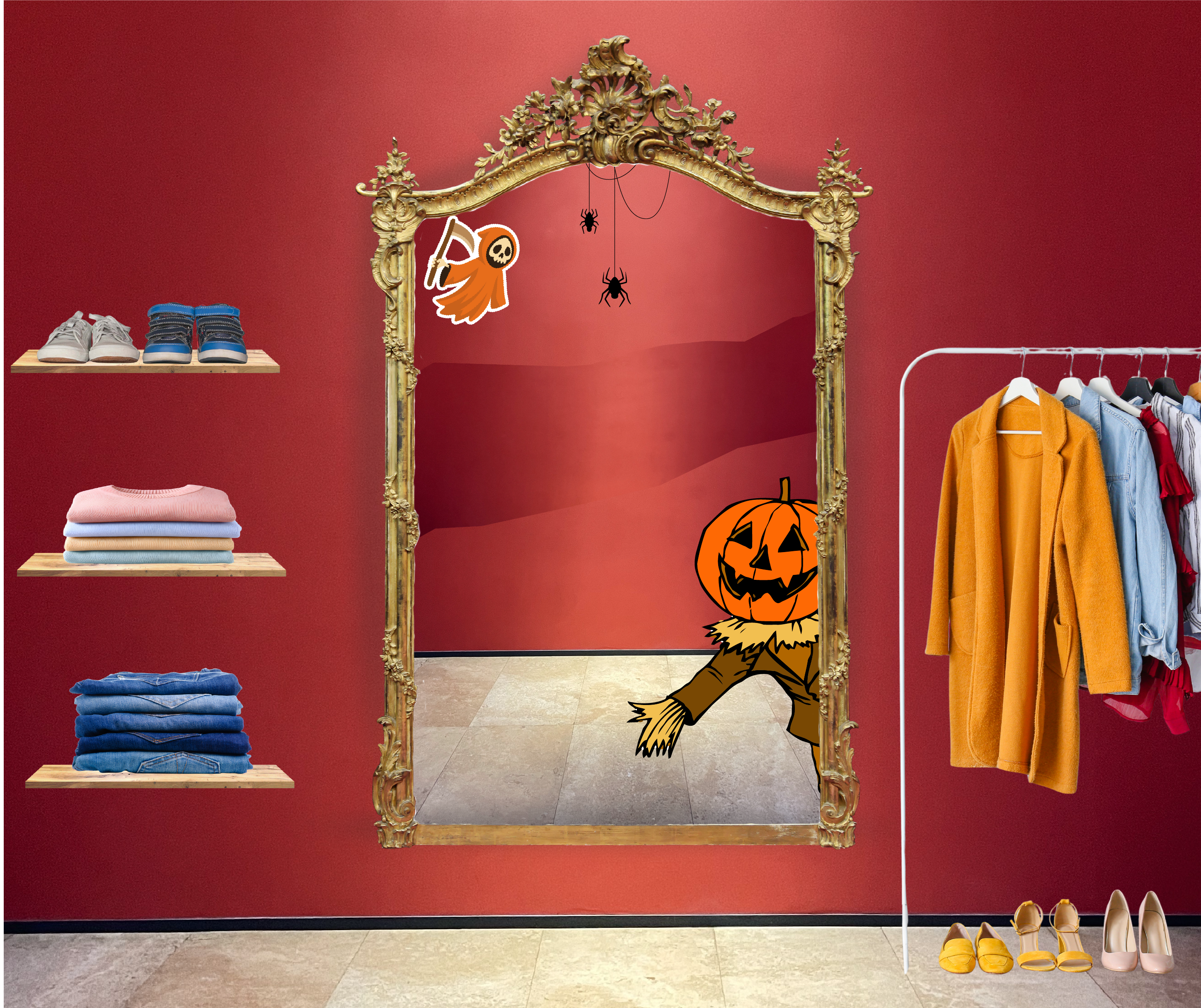 Sticker adhesif multi supports Halloween